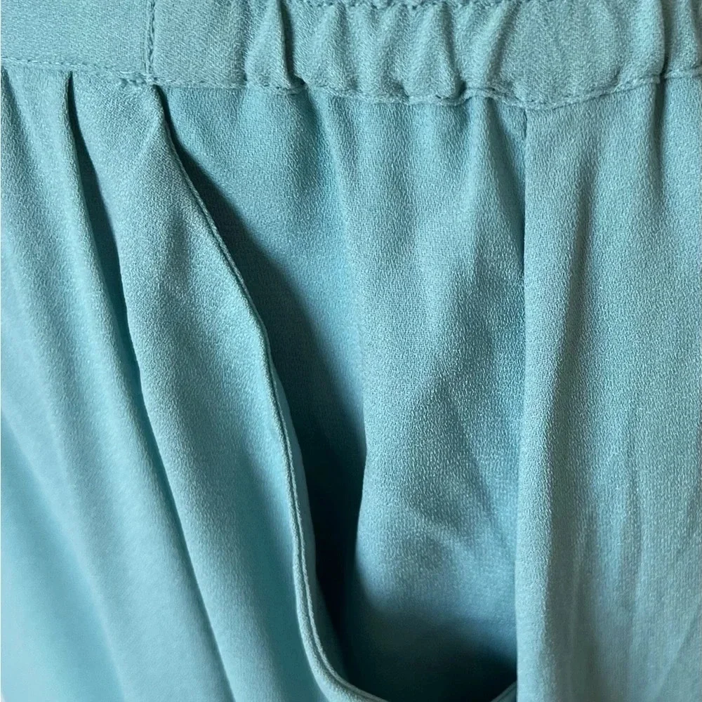 Street One Women's  A-Line Swing Pleated Long Maxi Blue Teal Skirt L NWT - Picture 7 of 8